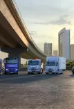 Renault Trucks E-TECH 2024 range without the Kleuster cargo bike, with vehicles in launch colours